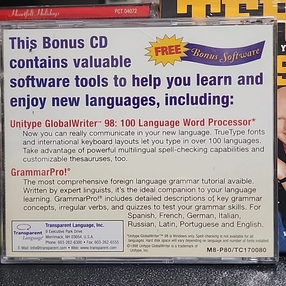 Transparent Language Inc BONUS CD Language Software - NEW - Image 2 of 3