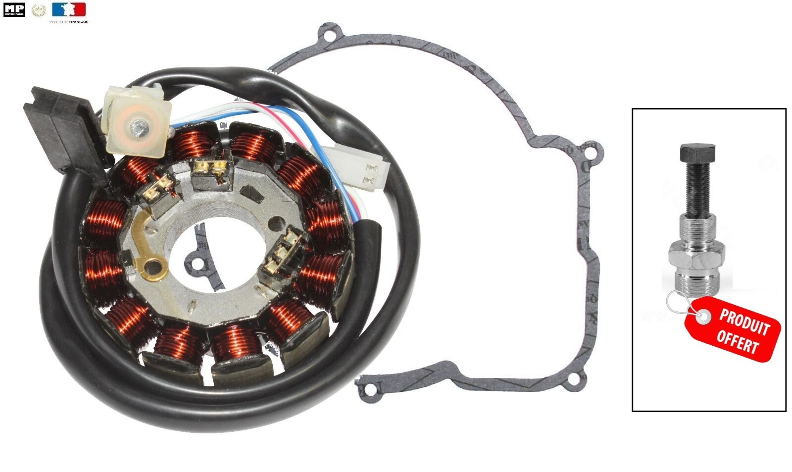 Stator d'allumage TZR 50 alternatif avec arrache volant m27 et joint carter AM6