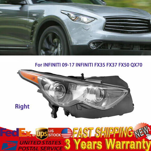 For 09-17 INFINITI FX35 FX37 FX50 QX70 Xenon/HID Headlight Headlamp Passenger RH - Bild 1 von 17