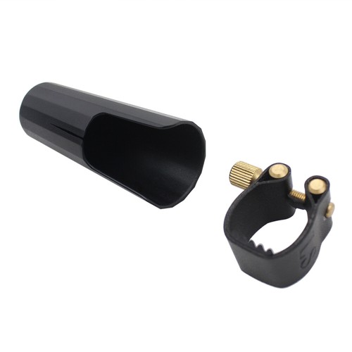 Leather Ligature Fastener W/ Cap for Tenor Sax Saxphone Bakelite Mouthpiece Y4U8 - Picture 3 of 12
