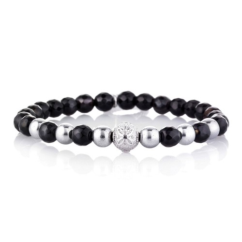 Bracciali Donna Elastico GERBA WOMAN in Argento 925 e Pietre Naturali Vari - Imagen 5 de 10
