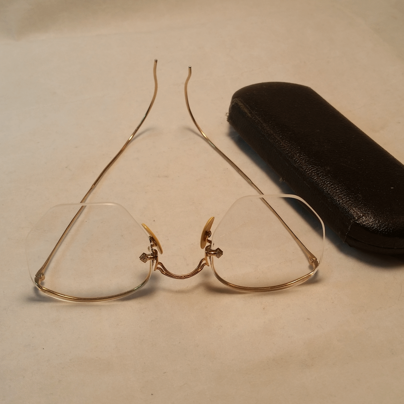 American Optical Numont Crossley True Antique Eyeglasses & Case - 12K Gold Fill - Picture 10 of 10