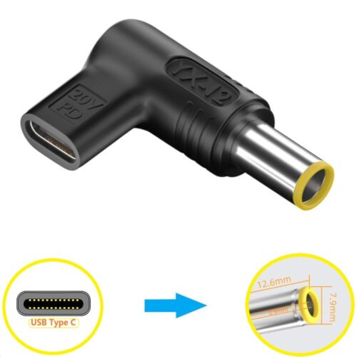 Cable de carga adaptador cargador de alimentación portátil USB tipo C para Thinkpad Lenovo HP - Imagen 15 de 28