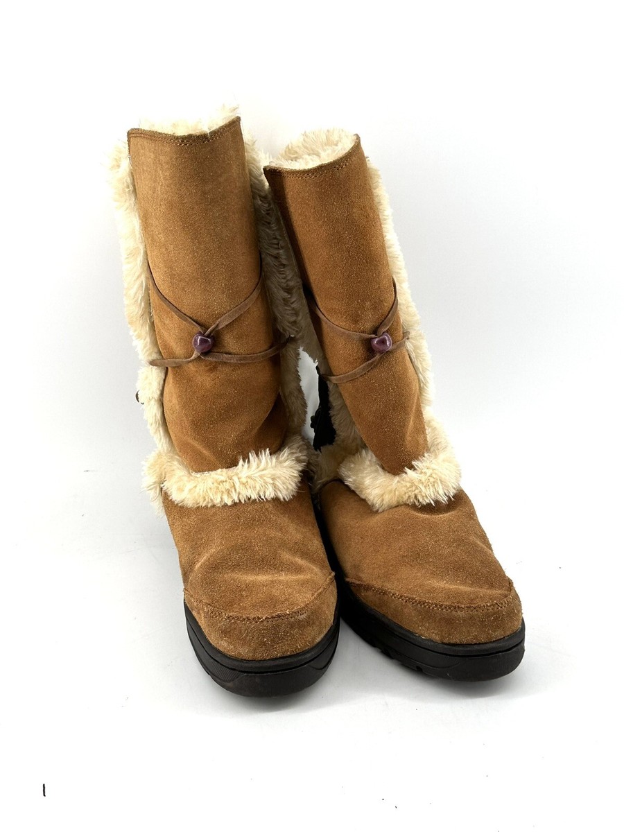 UGG Boots Nightfall 5359 Chestnut Fluffy Tall Uggs Beads Size 6 | eBay
