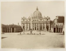 Photo Rome Roma Vatican Italia Tirage Albuminé Original Italie Vers 1880