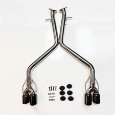 Black Exhaust Muffler Delete Axle Back Quad Tips for Lexus IS300 IS350 2017-2020