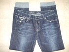 MISS CHIC Jeans Blue Denim Rhinestone/Stud detail Women 12/13 30 X 32 — photo 8
