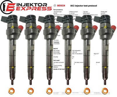 6x 0445110382 Einspritzdüse BMW xdrive X3 F10 F11 530d 320d 330d 7810802