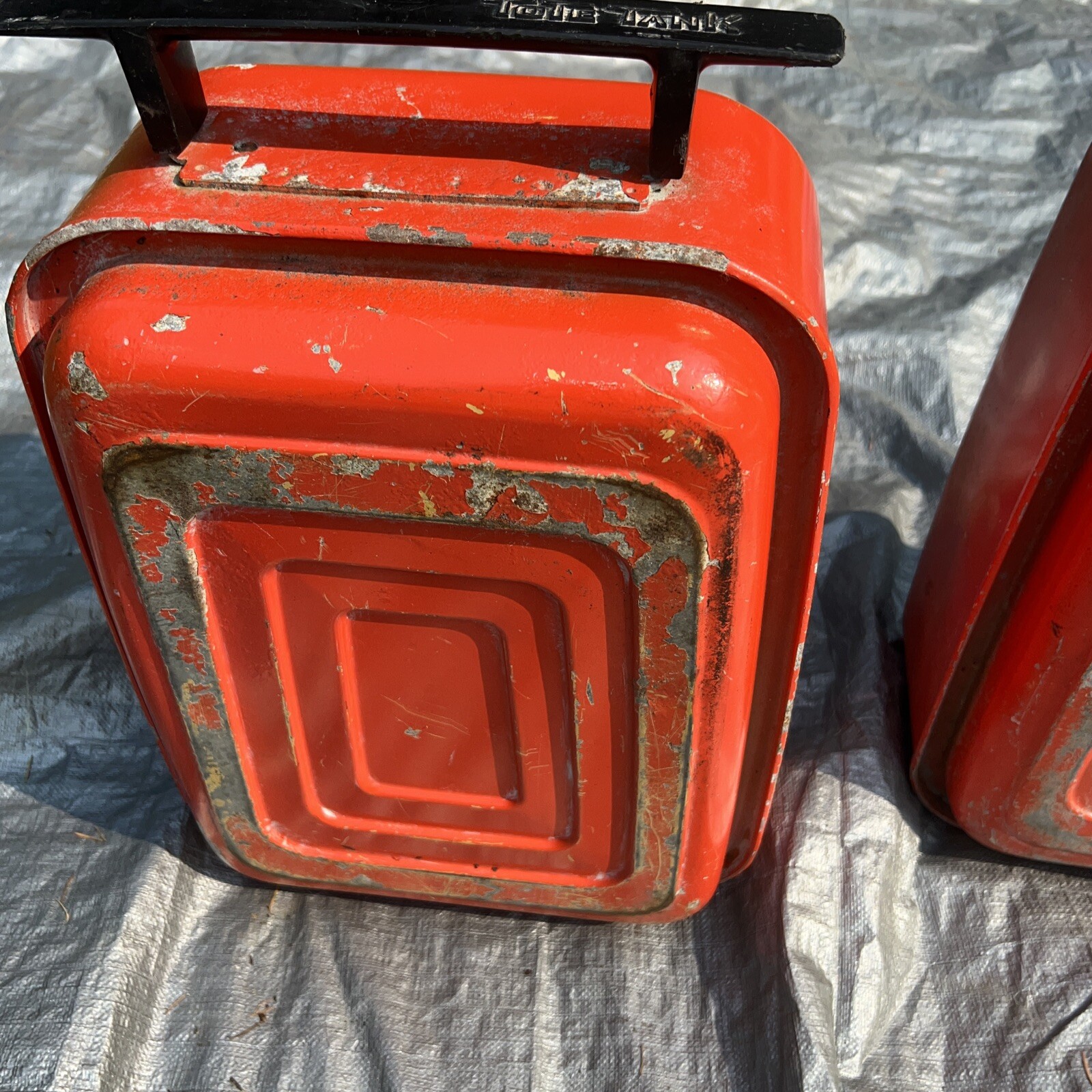 2 Used Vintage 6 Gal Chrysler Tote Fuel Tanks Outboard Motor Free