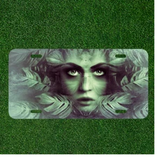 Custom Personalized License Plate Auto Tag With Creative Women Design