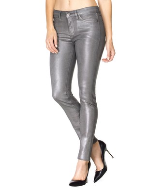 NWT $178 SPANX Skinny Wax Gray Jeans 