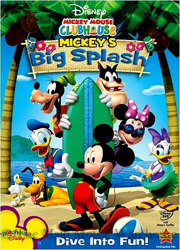 Mickey Mouse Clubhouse Mickey's Big Splash Hawaiian Luau Kids Beach Movie  DVD