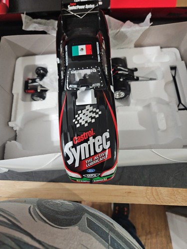 ACTION 1:24 DIECAST FUNNY CARS 1998 MUSTANG CASTROL SYNTEC TONY PEDREGON 1 /1200 - Picture 8 of 11
