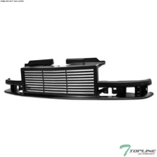 Topline For 1998-2004 S10 Blazer/Pickup Horizontal Front Bumper Grille -Matte Bk