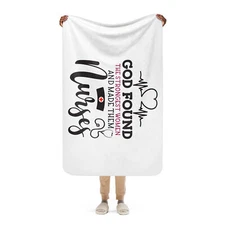 Nurse Strong Women Sherpa Fleece Blanket