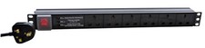 Power Distribution Unit (PDU) 6 x 13A 19" Rack Surge Protection 2m