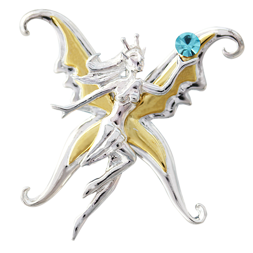 Bright Vanina Kari 925 Sterling Silver Pendant Necklace by Anne Stokes Fairy
