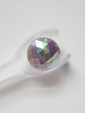 Round Faceted Jewels- German Made- Opal Amethyst Iridescent - Multiple Sizes