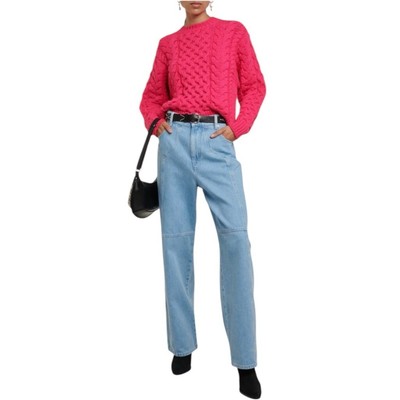 Isabel MARANT ETOILE Jake cable-knit wool-blend turtleneck sweater M Fisherman