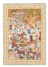 Battle of Chaldiran Medieval Persian Ottomans Painting ancient Herati school