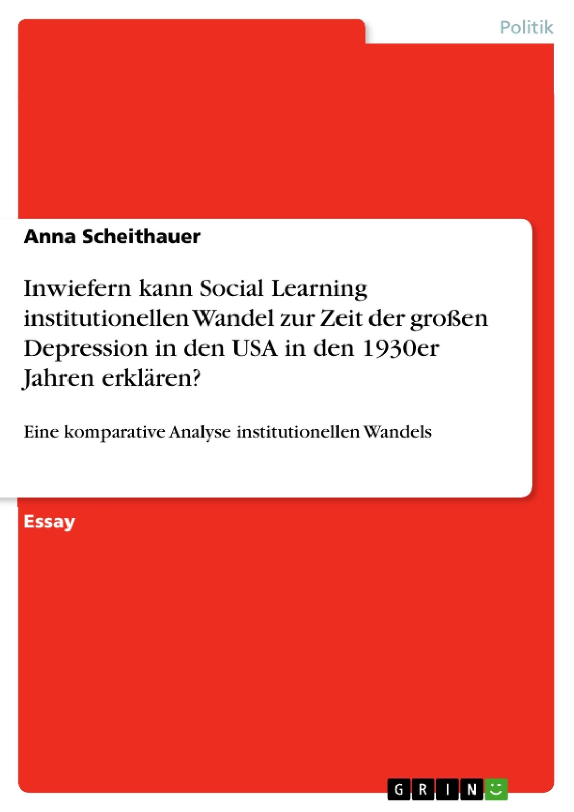 Anna Scheithauer | Inwiefern Kann Social Learning Institutionellen