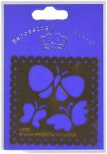 Embossing Queen EQMS021 Butterflies Brass Stencil, 3" by 3", NEW