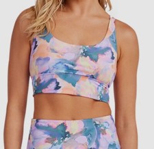  52 Onzie Women's Pink Floral Aura Sacred Sports Bra Size S/M