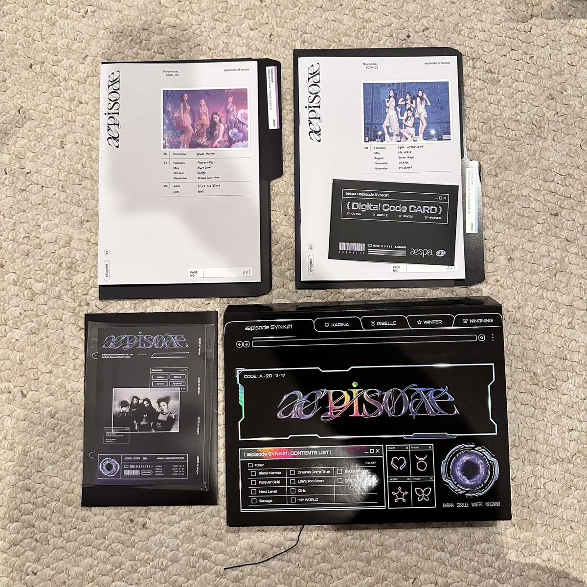 aespa aepisode SYNK#1　特典　トレカセット　4カットフォト AESPA aepisode SYNK#1 Digital Code (❌Photocards ❌Polaroids