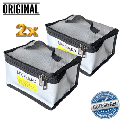 ✅ 2 pièces sac de batterie Lipo ignifuge Safe Bag sac de batterie sac à lipo ... - Photo 1/4