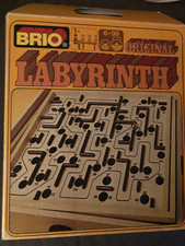 Vtg Brio Sweden Labyrinth 7310 31804 Tilting Maze Game w/ Box  Balls EUC