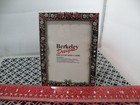 Red Rhinestone Enamel Picture Frame with Small Pearls Tabletop 3 1/2 ...