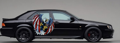 American Flag Bald Eagle Vinyl Decal - High-Quality Car Premium Graphic Decal