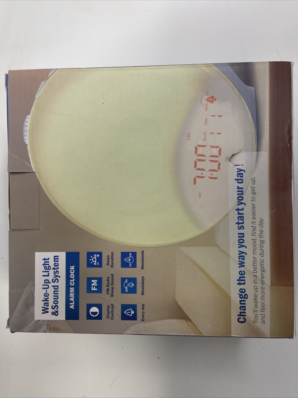 Wake Up Light Sunrise Alarm Clock for Heavy Sleepers, FM Radio 7 Natural Sounds-image