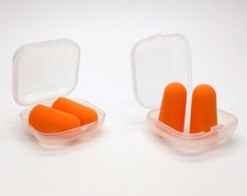 Ear Plugs In Case Plastic Carry Noise Protection Sleep Study Motorcycle Building