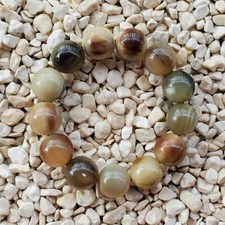 18 MM Genuine Indonesian Buffalo Horn Handmade Bracelet 13 Beads 15
