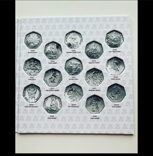 2016-2020 Beatrix Potter Rare 50p Coins Peter Rabbit, Puddleduck, Flopsy Bunny - Picture 19 of 19