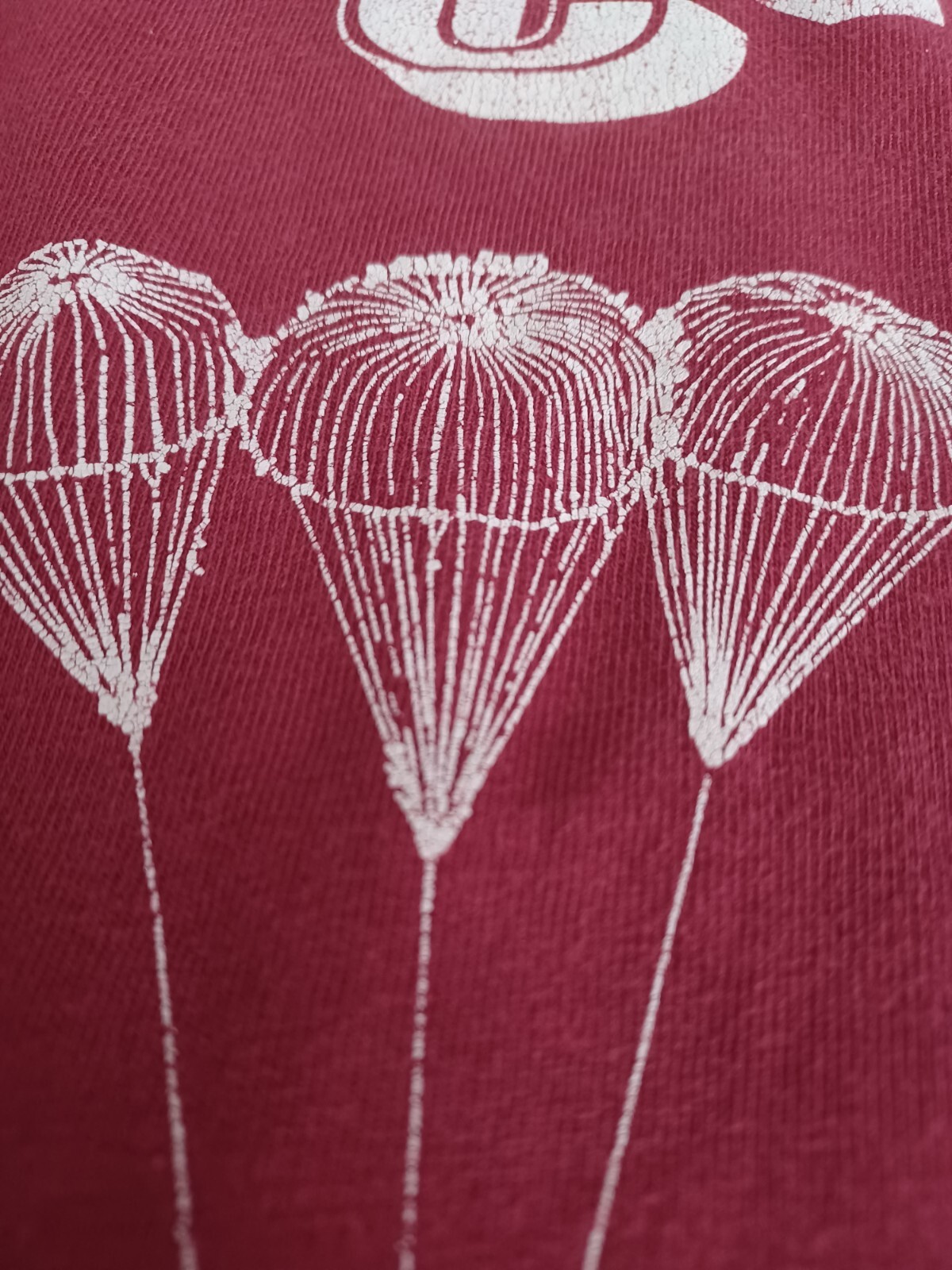 FILA T shirt 1998 C 17 Dual Row Airdrop Test Team taglia xl rosso marrone