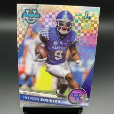 2023 Bowman Chrome U #12 Tayvion Robinson X-Fractor Kentucky Wildcats