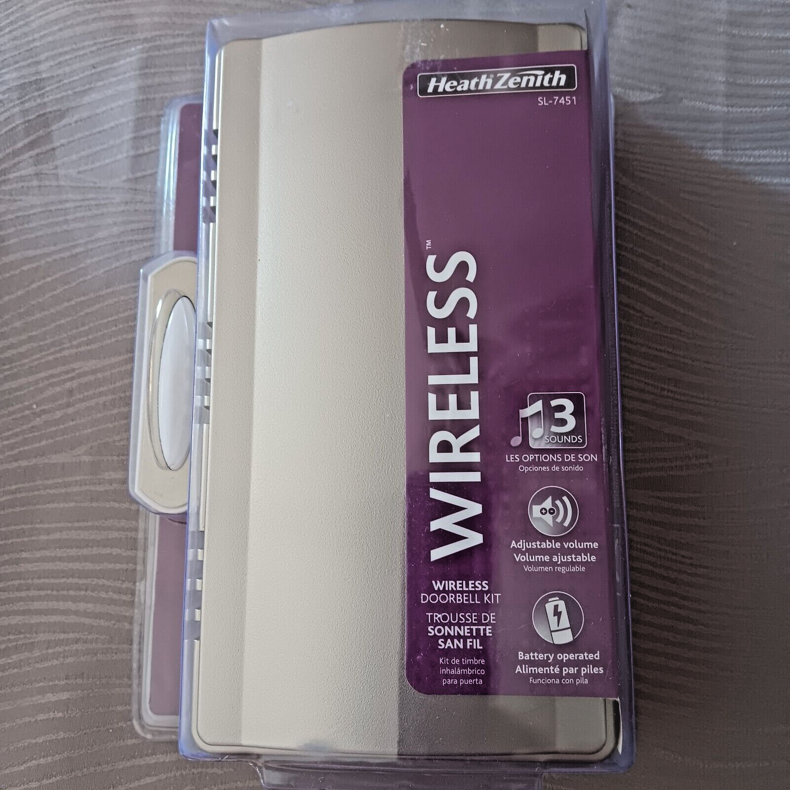 Wireless Doorbell and Chime Bronze Color Heath Zenith SL-7451 NEW