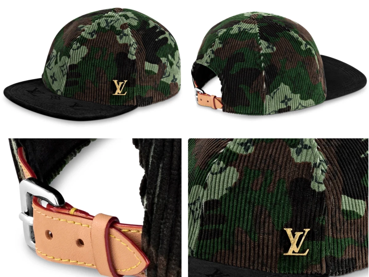 Louis vuitton sale camo trucker hat