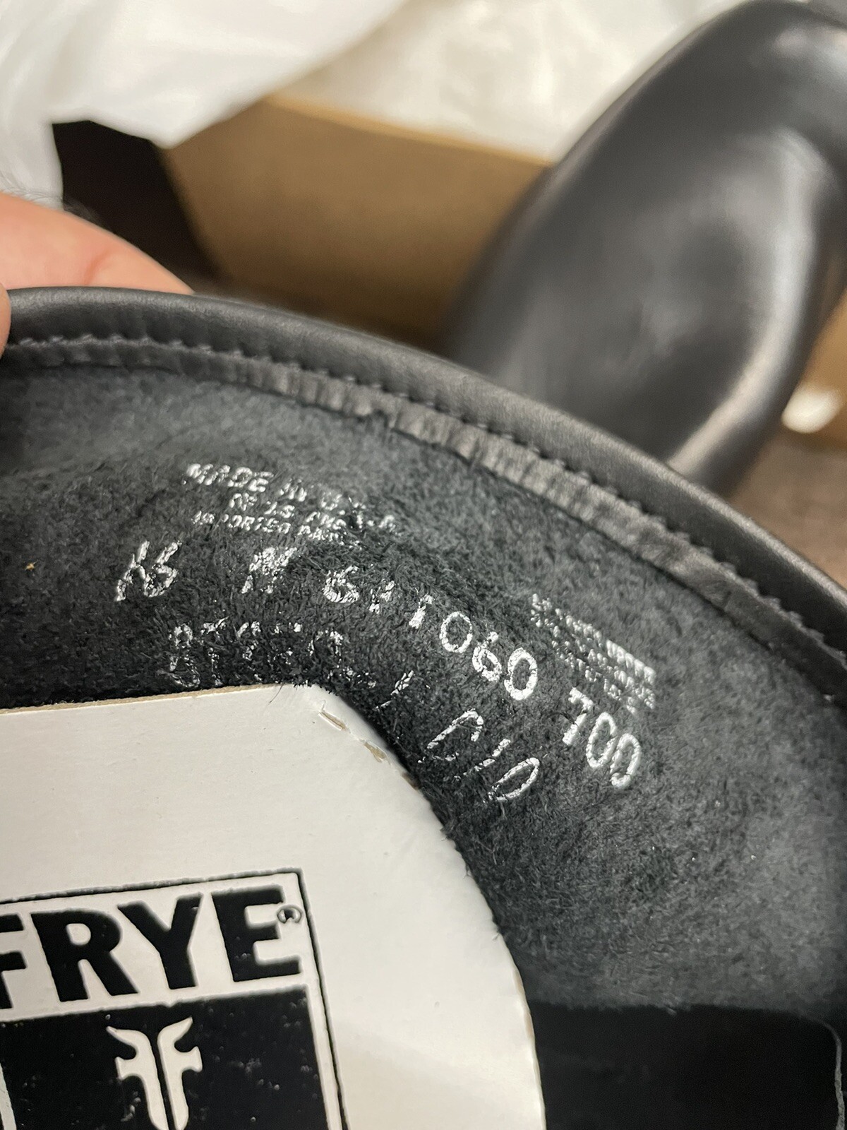 FRYE Harness Boots Black Leather Made In USA Motorcycle Riding 873501