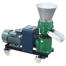 220V 8mm Feed Pellet Mill Machine Feed Pellet Maker 3Rollers 4.5KW Enlarge Inlet