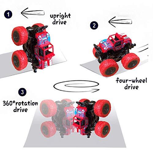 4 Pack Monster Truck Toys Friction Powered Push and Go Toy Cars Toy Vehicles - Picture 5 of 6