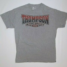 Thompson in the Valley 2012 Gildan Ultra Cotton Youth Size M Gray Biker Shirt