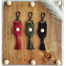 Handmade Macrame Boho Keychain, gift for her, women's accessories