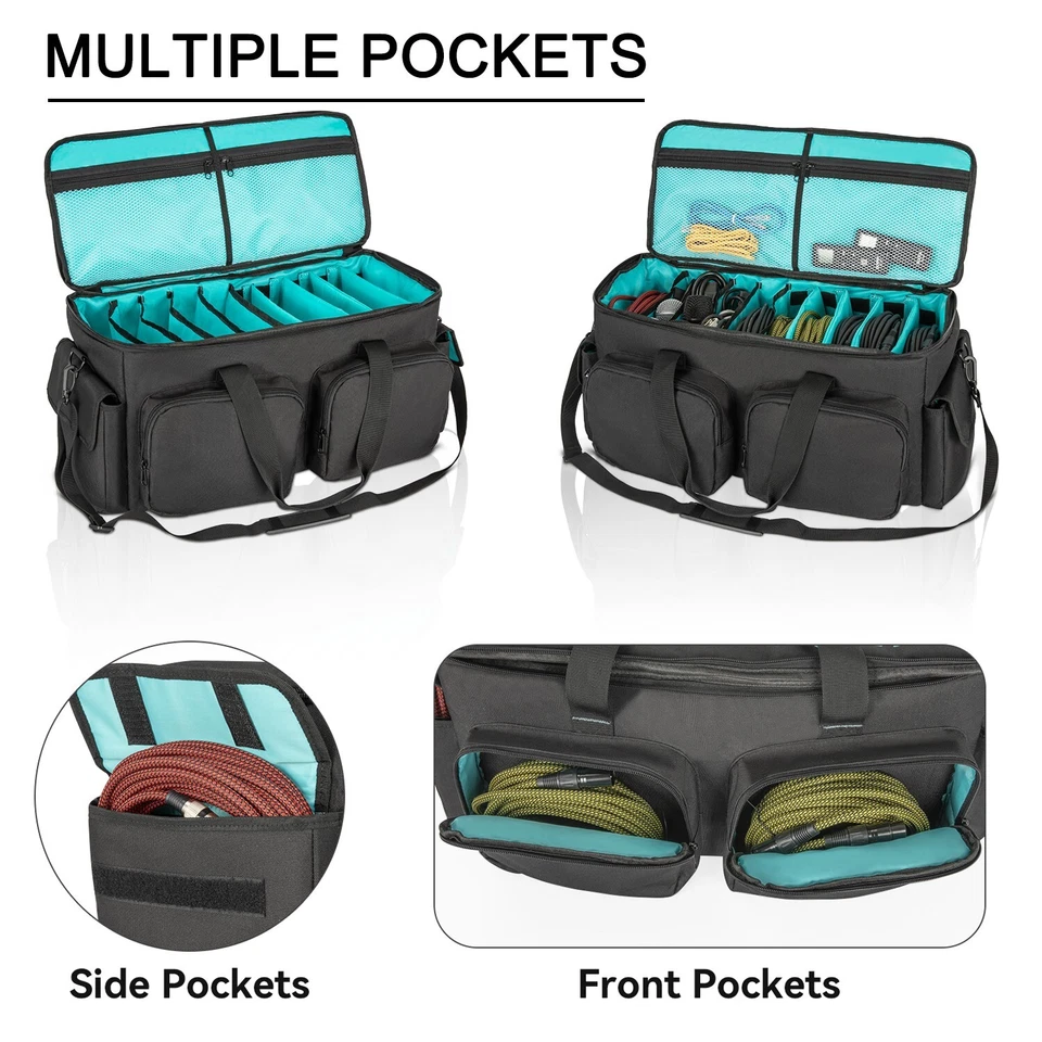 Saviour DJ Cable File Bag, Detachable Padded Bottom and Dividers, Travel Gig - Image 3 of 4