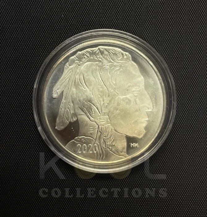 USA 2020 Indian Buffalo 1 Oz Silver Bullion Round - Image 2 of 2