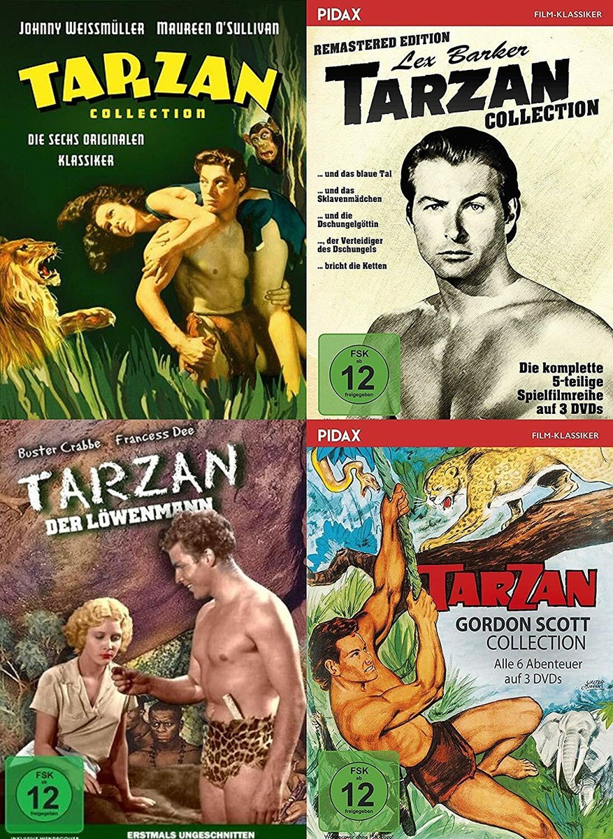 10 Tarzan Classic Package Johnny Weissmüller Gordon Scott