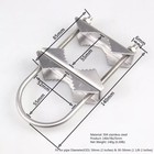 2 Sets of Mast Clamps 304 Steel Double Antenna Heavy Duty Mounting Bracket Kit