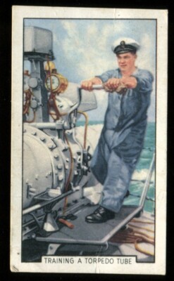 Tabakkarte, Gallaher, THE NAVY, 1937, Training a Torpedo Tube, #7